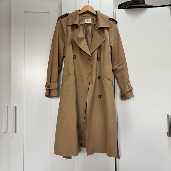 Sezane Scott Camel Trench Coat - Picture 2 of 6